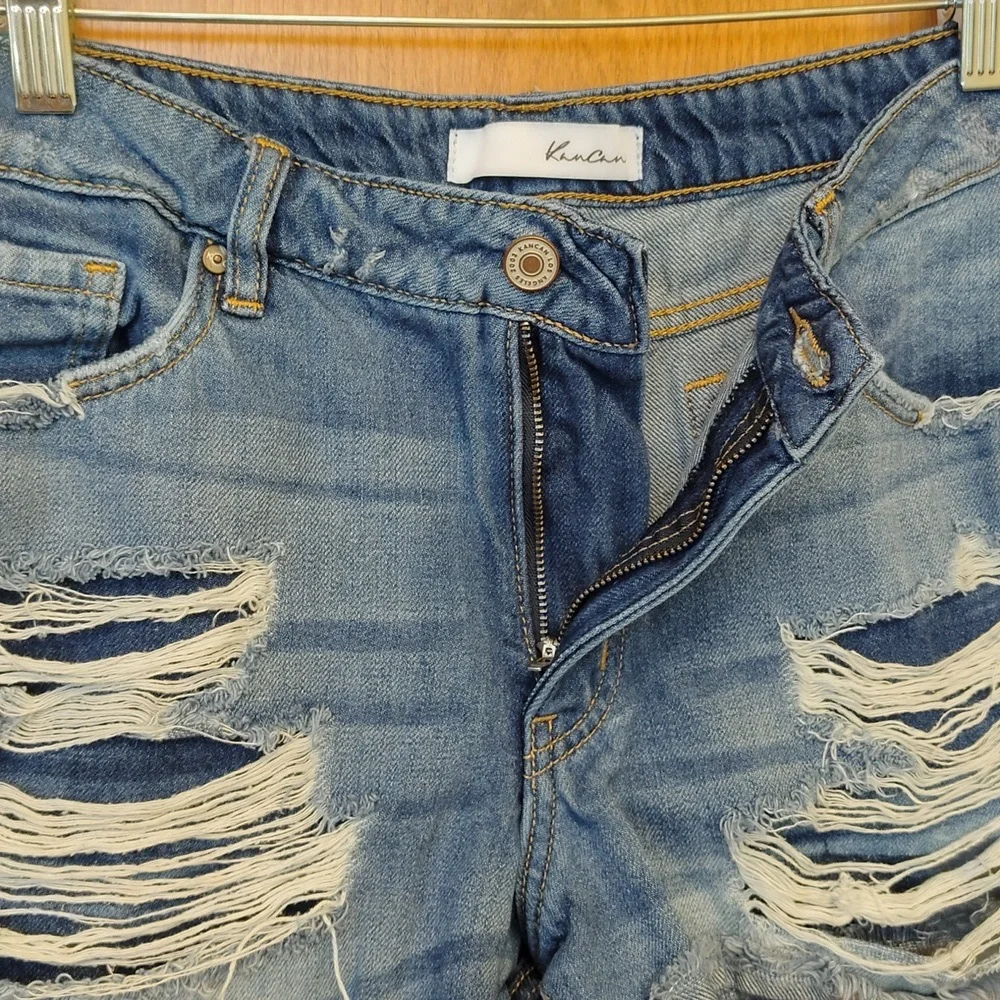 KanCan Blue Distressed Jean Shorts - Picture 4 of 9